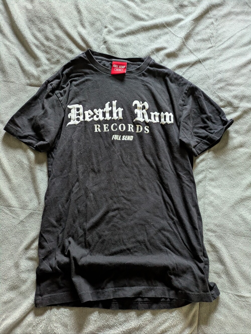 Death Row Records Full Send Y2K Streetwear Graphic Tee - Black